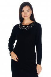 Kadın Kristal Taş El Işçliği Triko Bluz thumbnail 7