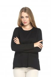 Cep Detaylı Triko Kazak - 1