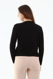 Güpür Kristal Taşlı Boncuk Payet El İşçiliği Hırka - 2