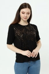 Örme Gold Baskılı Tişört - 3