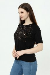 Örme Gold Baskılı Tişört - 4