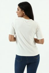 Örme Gold Baskılı Tişört - 9