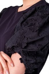 Güpür Dantel Yonca Çiçekli Kol Bluz thumbnail 5