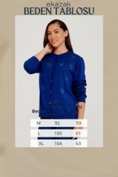 Kristal Baskılı Detaylı Triko Örme Hırka - 7