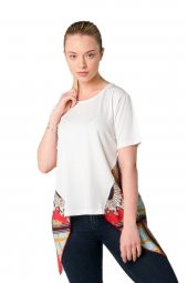 Eşarp Detaylı Örme Bluz - 1