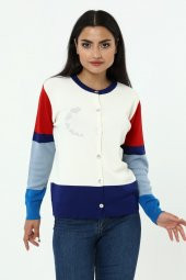 Kadın Kristal Taş Kalplı Hırka - 1