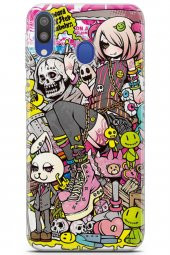 Samsung Galaxy M20 Kılıf Orijinal Seri Anime 08 Go For Baskılı Kılıf Karışık Çok Renkli - 1