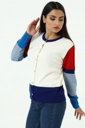 Kadın Kristal Taş Kalplı Hırka - 4