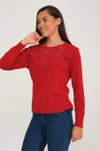 Güpür Dantelli Kristal Triko Kazak - 3