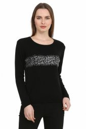 Kristal Hotfix Detaylı Italyan Yün Bluz thumbnail 1