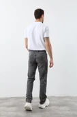 Erkek Likralı Straight Fit Jean Pantolon Gri thumbnail 5