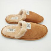 Taba Renk Şık Tasarımlı Tüylü Model Erkek Terlik - 2