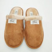 Taba Renk Şık Tasarımlı Tüylü Model Erkek Terlik - 4