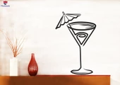 Barlar Restoranlar Çıkartma Duvar Sticker Bardak Kokteyl Dekor Cafe Restaurant Benzersiz Hediyelik - 1