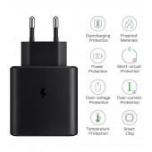 Samsung Galaxy A34 5G Uyumlu 45W Süper Hızlı Type-C Şarj Cihazı Adaptörü - İthalatçı Garantili Siyah thumbnail 3