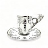 Aries Gümüş 6 Kişilik Kahve Fincanı Takımı - 90 ml - 3