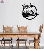 Duvar Ofis, Çalışma Odası Sticker Suşi Rulo Japon Yemekleri Restoran Asya Mutfağı Benzersiz Hediyelik - 1