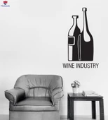 Ofis, Çalışma Odası Duvar Sticker Şişeleri Şarap Dekoru Şarap Endüstrisi Mağaza Sticker Benzersiz Hediyelik - 1