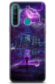 Realme 5i Uyumlu Kılıf Milano 23 Cyberpunk Animasyon Telefon Kabı Mor - 1