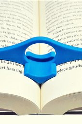 Bookeen Tek Elle Kullanım Için Mavi Kitap Okuma Yüzüğü - Sayfa Tutucu Imli Tasarım thumbnail 2