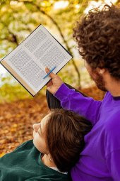 Bookeen Tek Elle Kullanım Için Mavi Kitap Okuma Yüzüğü - Sayfa Tutucu Imli Tasarım thumbnail 3