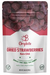 Orgibite Organik Kuru Çilek 70 gr (ELMA SUYU İNFÜZE EDİLMİŞ) - 1