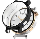 Huawei Watch GT4 41mm Uyumlu Kasa ve Ekran Koruyucu 360 Tam Koruma Silikon Kılıf - 1