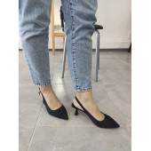 Tarzbu Lks İnce Topuklu Sivri Burun Siyah Abiye Ayakkabı - 4