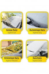 Araba Ön Cam Güneşlik Kar Buz Önleyici Oto Branda Araç Oto Güneşlik Güneş Koruyucu Araba Perdesi - 4