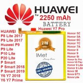imet Huawei Enjoy 8E HB366481ECW 2250 mAh Batarya Pil Orijinal Kalite Uzun Ömürlü Yüksek Kapasite - 1