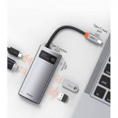Baseus 4in1 Type-C HUB HDMI USB 2.0 USB 3.0 Usb Çoğaltıcı Görüntü Aktarım Kiti Macbook Laptop İpad - 2