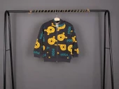 Unisex Çocuk Winnie ve Pooh Baskılı Füme Renk Mevsimlik Kapüşonlu Hırka - 2