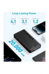 Anker 325 Powerbank 20000mAh - PowerCore 20K II Taşınabilir Hızlı Şarj Cihazı - 15W - Siyah - A1286 - 4