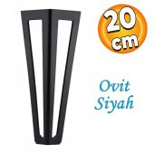 Ovit Koltuk Baza Sehpa Masa Ayağı Metal Ayak 20 Cm Siyah - 1