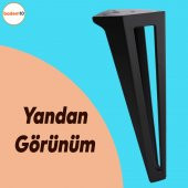 Ovit Koltuk Baza Sehpa Masa Ayağı Metal Ayak 20 Cm Siyah - 3