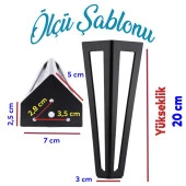 Ovit Koltuk Baza Sehpa Masa Ayağı Metal Ayak 20 Cm Siyah thumbnail 2