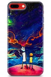 Apple iPhone 7 Plus - 8 Plus Uyumlu Kılıf Opus 17 Rick and Morty Uzay Yumuşak Kılıf Night - 1