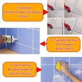 Fayans Seramik Mermer Yer Duvar İçin Tamir Wc Banyo Tadilat Derz Dolgu Beyaz 380 Gr - 2