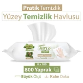 Turco Doğadan Pratik Yüzey Temizlik Havlusu 8x100 (800 Yaprak) - 1