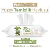 Turco Doğadan Pratik Yüzey Temizlik Havlusu 12x100 (1200 Yaprak) - 1