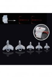 Plastik Sahte Yapay Yem 3 lü Kanca İğne Koruyucu Kapak 5 Boy 50 Adet - 3