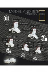 Plastik Sahte Yapay Yem 3 lü Kanca İğne Koruyucu Kapak 5 Boy 50 Adet - 8