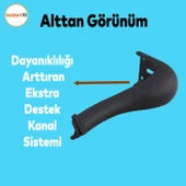 Masa Puf Tabure Tv Ünitesi Konsol Koltuk Ayağı Mobilya Ayakları Ayağı Metal Ayakları 20 Cm Siyah thumbnail 4
