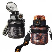 TKK Çelik Çocuk Matarası 600Ml Turuncu Kamuflaj - 2