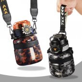 TKK Çelik Çocuk Matarası 600Ml Turuncu Kamuflaj - 4