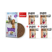YAVRU KÖPEK MAMASI 3 KG AÇIK MAMA + PUPA YAVRU YAŞ MAMA 400 GR X 4 ADET - 1
