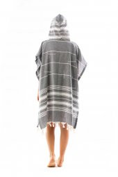 Formeya  Pamuklu Yetişkin Peştemal Panço Bornoz Plaj Havlusu - 2