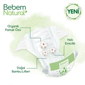 Bebem Natural Bebek Bezi 1 Beden Yenidoğan Jumbo Paket 80 Adet - 3