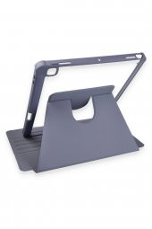 iPad 10.2 İnç (8.nesil) Uyumlu 360° Dönebilen Standlı Kalemlikli Kılıf - 7