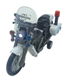 Oyuncak Polis Motorsikleti 3 Farklı Sesli, Işıklı Polis Motoru Sürtmeli 17x10cm. - 1